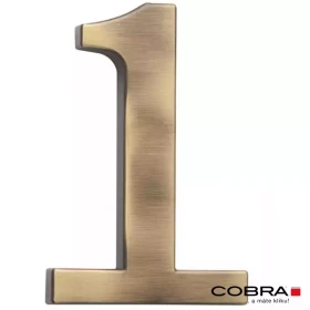 Cislo 3D bronz cesany 1 - 5 cm