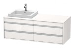 DURAVIT - Ketho Umyvadlová skříňka 50x140x55 cm, levá, 4 zásuvka, lesklá bílá KT6757L2222