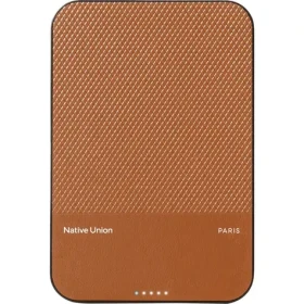 Native Union (Re)Classic Magnetic Power Bank Qi2 5000mAh hnědá / Powerbanka / USB-C / Qi2 / MagSafe (PB-5KMS-TAN-Q2)