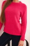 Dámský svetr z baby alpaky s dlouhým rukávem fuchsie UNI