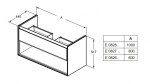 IDEAL STANDARD - Connect Air Skříňka pod umyvadlo, 100x44x52 cm, dekor světlé dřevo/světlá hnědá mat E0828UK