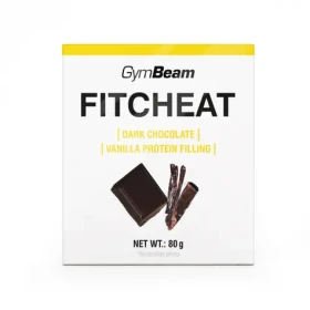 Proteinová čokoláda Fitcheat - GymBeam (hořká čokoláda vanilka, 80 g) (30539-7-80g-darkchocolatevanilla)