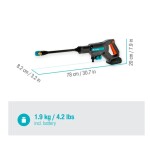 Aku vysokotlaká myčka Gardena AquaClean 24/18V P4A Premium sada 14800-31