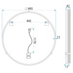 Tutumi - Zrcadlo LED 70cm BL805 HOM-06911