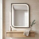 REA - Zrcadlo LED ZONE 80X60 BLACK HOM-00208