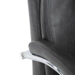 Kancelářské křeslo, houpací mechanismus, šedá ekokůže, KA-F1385 GREY