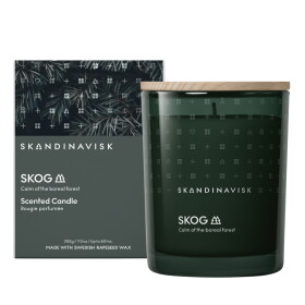 SKANDINAVISK SKOG (les) 200 g - SKANDINAVISK Vonná svíčka ve skle SKOG (les) 200 g, zelená barva, sklo