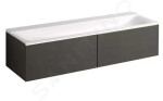 GEBERIT - Xeno 2 Skříňka pod umyvadlo Varicor 1600 mm s LED svítidlem, 2 zásuvky, šedá 500.346.43.1