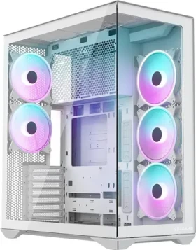 MODECOM Space XL ARGB 5F bílá / Skříň (AT-SPACE-XL-5F-ARGB-20)