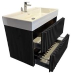 Koupelnová skříňka s umyvadlem SAT Delano 60x56x46 cm černá mat DELANO60ZCSAT DELANO60ZCSAT