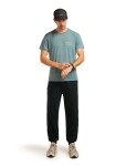 Pánské merino triko s krátkým rukávem ICEBREAKER Mens Core SS Tee Single Line Camp, Blue Ash velikost: M