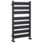 CERANO - Koupelnový radiátor Marco - boční připojení - 698W - černá matná - 920x550 mm LIV-WP-8-55