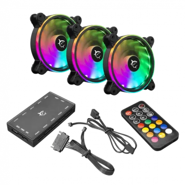 White Shark 1262-04-V NEBULA Kit 3ks černá / Sada ventilátorů / 120mm / ARGB / 25dB (NEBULA)