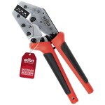 KNIPEX - kleště lisovací - 230mm - čtyřtrnové, stočené kontakty Harting; Ilme; Phoenix; Amphenol; Walther; HTS;Contact; Weidmüller 0.14-6mm², v plastovém kufříku s pěnovou vložkou (975265)