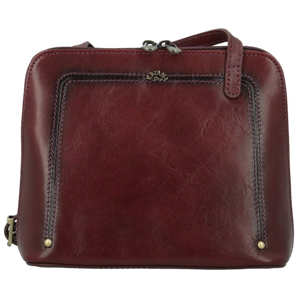 Luxusní dámská kožená crossbody Katana Rebora, hnědá