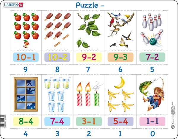 Puzzle Matematika odčítání 10–0