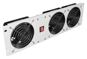 Lanberg Ventilační panel 19" šedý / Ventilační panel do racku / 3U / 3x ventilátor / 230V (AK-1506-S)