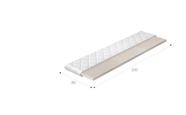 Topper z latexu na matraci Rozměr: 80 x 200 cm, Potah: Hypoalergenní potah