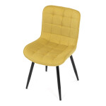 Jídelní židle, žlutá, látka, HC-462 YEL2