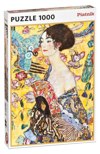 Puzzle Klimt - Dáma s vějířem 1000 dílků