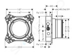 HANSGROHE - Montážní tělesa Montážní těleso pod omítku iBox universal 2 01500180