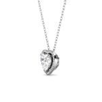 Elenys pozlacený náhrdelník Swarovski Srdce 18K bílé zlato