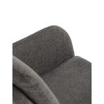 Židle jídelní, 180° otočný mechanismus, lanýžová voděodolná látka, černý kov