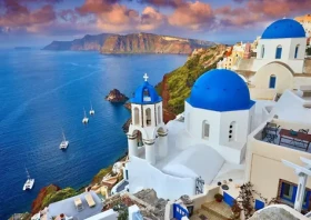 ENJOY Puzzle Santorini - Výhled na lodě, Řecko