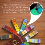 Apolo Arte Apolo Arte, AA-0121, akvarelové barvy v pánvičkách a štětec, cestovní balení, 56 odstínů