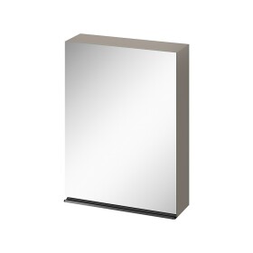 CERSANIT - Zrcadlová skříňka VIRGO 60 šedý dub s černými úchyty S522-016