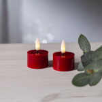 Star trading LED čajová svíčka FLAMME SET/2ks červená