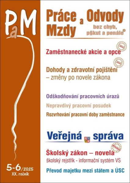 PaM č. 5-6/2025 - Dohody a zdravotní pojištění - kolektiv autorů