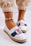 Dámské slip-on espadrilky Big Star JJ274964 bílá a tmavě modrá 37