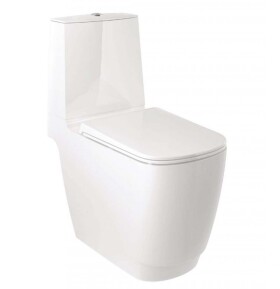 KLUDI - Resa S WC kombi mísa, spodní odpad, Rimless, Spiralflush, lesklá bílá 27WCB0243