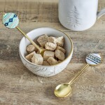 Bloomingville Lžička Freydis Blue – set 2 ks, modrá barva, kov