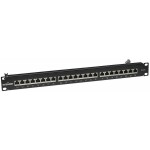 Intellinet 24-Port Cat6a Patchpanel geschirmt 1HE Kabeleinführung 90° abgewinkelt schwarz 24 portů patch panel 483 mm (1