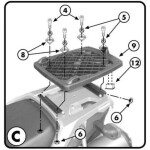 Nosič zadního kufru Monokey pro Suzuki Dl650/1000 2003-2011