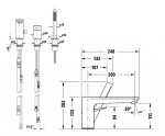 DURAVIT - Wave Baterie na okraj vany, 3-otvorová instalace, kartáčovaný nerez WA5260000070