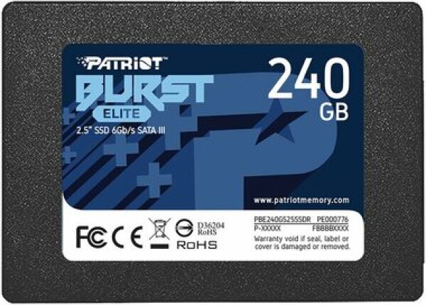 Patriot Burst 240GB / SSD / 2.5 / SATA III / QLC / R: 450MBs / W: 320MBs / Interní (PBE240GS25SSDR)