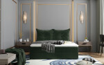 FRONTI Postel 8 140x200 s úložným prostorem - zelená - Opera Deep Green