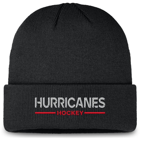 Fanatics Pánská zimní čepice Carolina Hurricanes NHL Authentic Pro A/Cap Cuffed Beanie