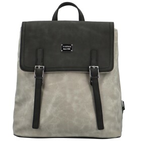 Trendy dámský koženkový kabelko-batoh Erlea, šedo-černá
