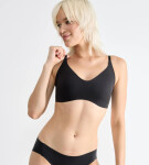 SLOGGI ZERO MICROFIBRE 2.0 - ultralehká bezešvá braletka z recyklovaného mikrovlákna Sloggi BLACK S