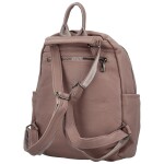 Trendy dámský koženkový kabelko-batoh Toska, starorůžový