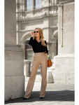 Kalhoty Bootcut S371 světle hnědé - Stylove M