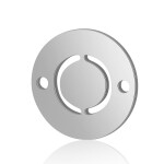 Mezidíl z titanové oceli - placička s písmenem A - Z - 12 x 12 x 0,8 mm - 1 ks Písmena: N