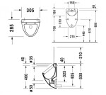 DURAVIT - Urinals Pisoár, zadní přívod, WonderGliss, bílá 08233500001