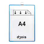 Djois rámeček s kapsou a očkem, A4, otevřený shora, modrý, 5 ks