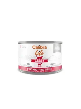 CALIBRA Konzerva Cat Life Adult hovězí 200 g / Konzerva pro kočky / dospělé kočky / hypoalergenní