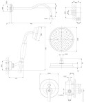 OMNIRES - ARMANCE podomítkový sprchový systém měď retro /ORB/ SYSAM10ORB